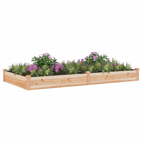vidaXL Plantenbak verhoogd met voering 240x120x25 cm massief vurenhout afbeelding3 - 1