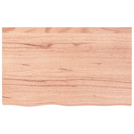 vidaXL Wastafelblad 80x50x(2-4) cm behandeld massief hout lichtbruin afbeelding3 - 1