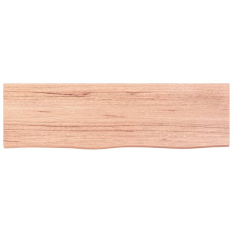 vidaXL Wastafelblad 100x30x(2-4) cm behandeld massief hout lichtbruin afbeelding3 - 1