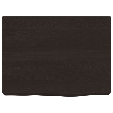 vidaXL Wastafelblad 40x30x(2-6) cm behandeld massief hout donkerbruin afbeelding3 - 1
