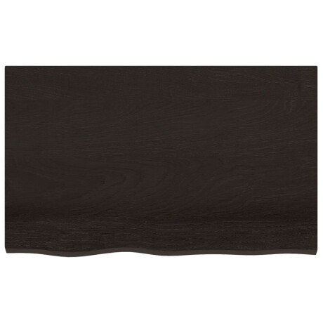 vidaXL Wastafelblad 80x60x2 cm behandeld massief hout donkerbruin afbeelding3 - 1