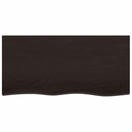 vidaXL Wastafelblad 100x50x2 cm behandeld massief hout donkerbruin afbeelding3 - 1