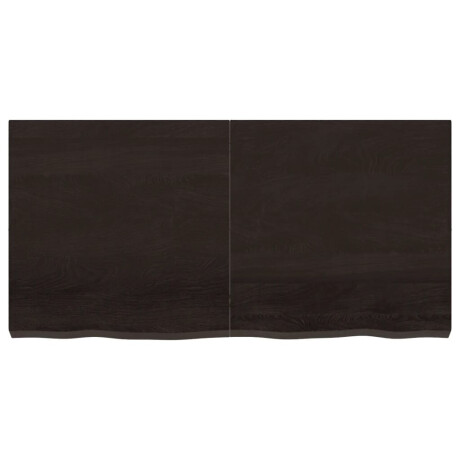 vidaXL Wastafelblad 120x60x(2-6) cm behandeld massief hout donkerbruin afbeelding3 - 1