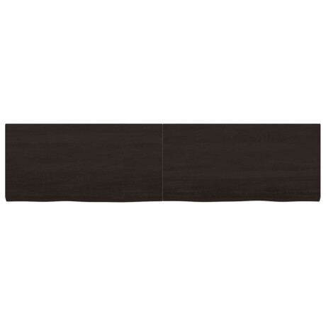 vidaXL Wastafelblad 160x40x(2-4) cm behandeld massief hout donkerbruin afbeelding3 - 1