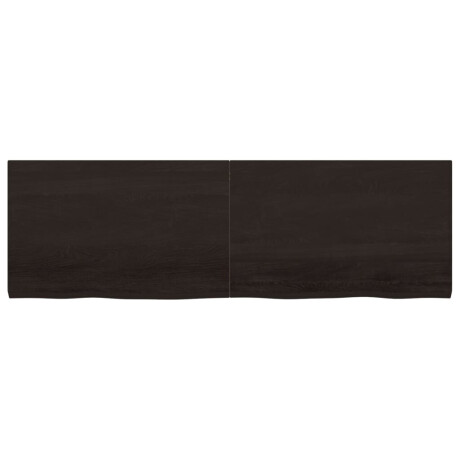 vidaXL Wastafelblad 160x50x(2-4) cm behandeld massief hout donkerbruin afbeelding3 - 1