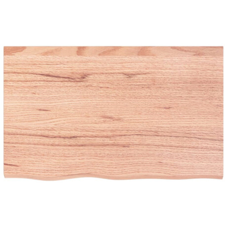 vidaXL Tafelblad 80x50x(2-4) cm behandeld massief eikenhout lichtbruin afbeelding3 - 1