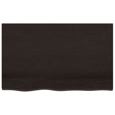 vidaXL Tafelblad 80x50x(2-6)cm behandeld massief eikenhout donkerbruin afbeelding3 - 1