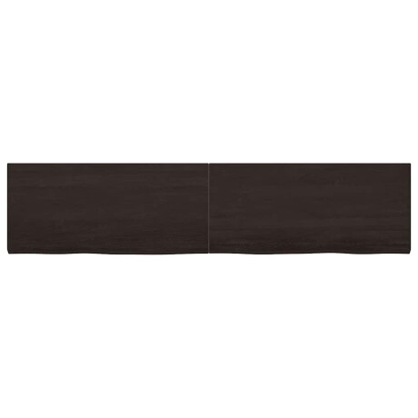 vidaXL Tafelblad 220x50x(2-4)cm behandeld eikenhout donkerbruin afbeelding3 - 1