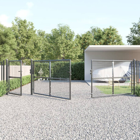 vidaXL Tuinpoort 500x175 cm gaas en gegalvaniseerd staal antraciet afbeelding3 - 1