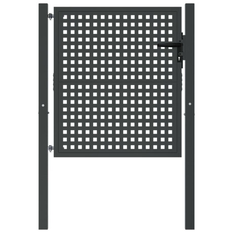 vidaXL Tuinpoort Antraciet 105x100 cm Staal afbeelding3 - 1