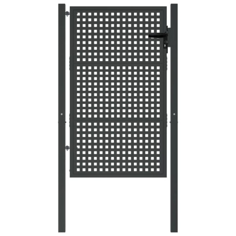 vidaXL Tuinpoort Antraciet 105x150 cm Staal afbeelding3 - 1