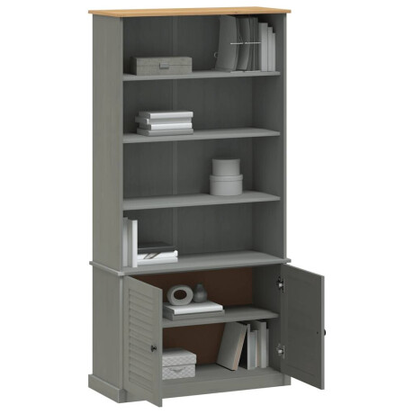 vidaXL Boekenkast VIGO 85x35x170 cm massief grenenhout grijs afbeelding3 - 1
