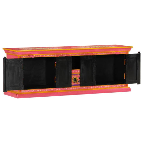 vidaXL Tv-meubel 110x30x40 cm massief mangohout roze afbeelding3 - 1