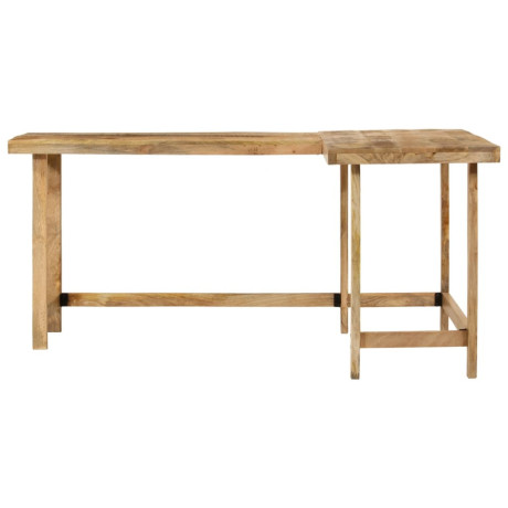 vidaXL Bureau 165x110x75 cm massief mangohout afbeelding3 - 1