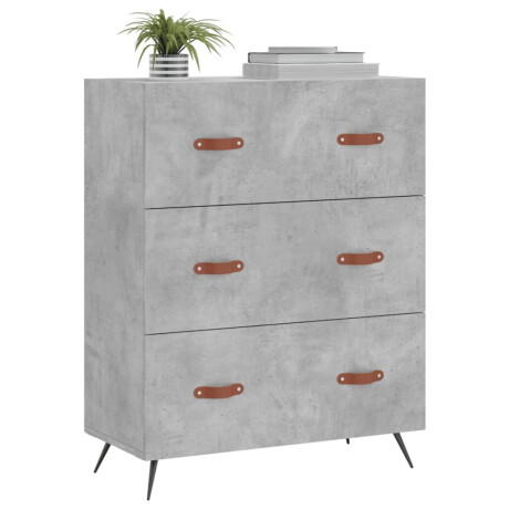 vidaXL Ladekast 69,5x34x90 cm bewerkt hout betongrijs afbeelding3 - 1