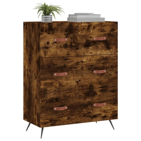 vidaXL Ladekast 69,5x34x90 cm bewerkt hout gerookt eikenkleurig afbeelding3 - 1