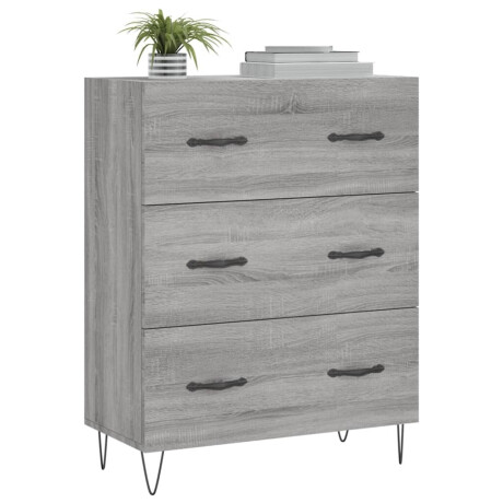 vidaXL Dressoir 69,5x34x90 cm bewerkt hout grijs sonoma eikenkleurig afbeelding3 - 1