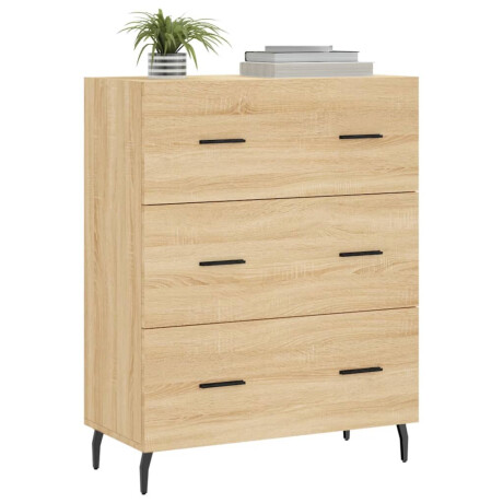 vidaXL Dressoir 69,5x34x90 cm bewerkt hout sonoma eikenkleurig afbeelding3 - 1