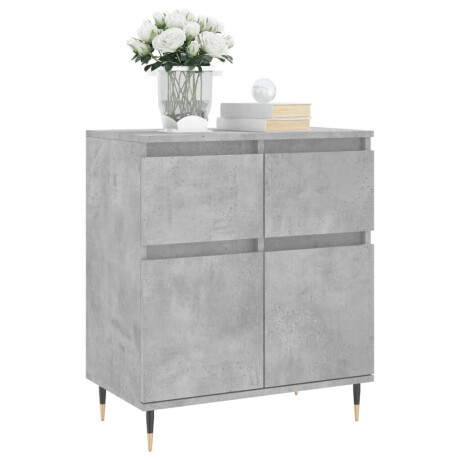 vidaXL Dressoir 60x35x70 cm bewerkt hout betongrijs afbeelding3 - 1