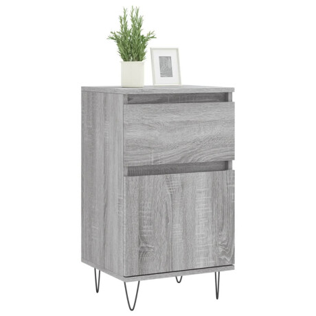 vidaXL Dressoirs 2 st 40x35x70 cm bewerkt hout grijs sonoma afbeelding3 - 1