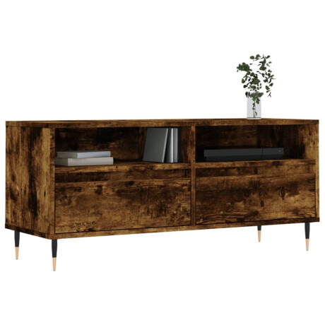 vidaXL Tv-meubel 100x34,5x44,5 cm bewerkt hout gerookt eikenkleurig afbeelding3 - 1