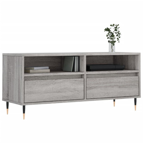 vidaXL Tv-meubel 100x34,5x44,5 cm bewerkt hout grijs sonoma eikenkleur afbeelding3 - 1