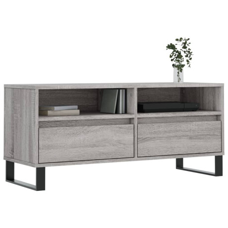 vidaXL Tv-meubel 100x34,5x44,5 cm bewerkt hout grijs sonoma eikenkleur afbeelding3 - 1