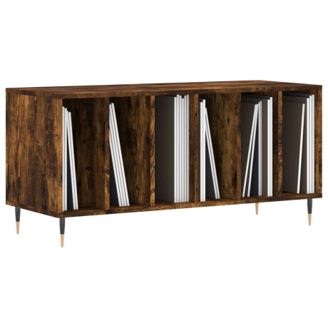 vidaXL Platenkast 100x38x48 cm bewerkt hout gerookt eikenkleurig afbeelding3 - 1