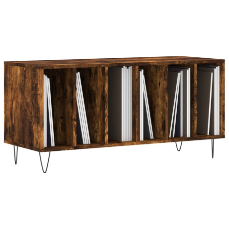 vidaXL Platenkast 100x38x48 cm bewerkt hout gerookt eikenkleurig afbeelding3 - 1