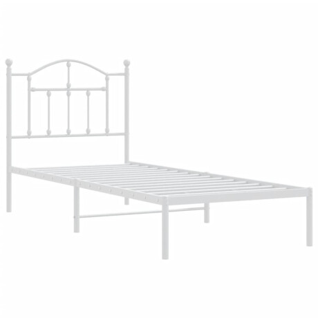 vidaXL Bedframe met hoofdbord metaal wit 80x200 cm afbeelding3 - 1