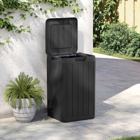 vidaXL Tuinafvalbak 38x38x65 cm polypropeen antracietkleurig afbeelding3 - 1