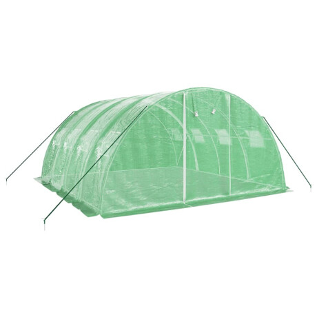 vidaXL Tuinkas met stalen frame 16 m² 4x4x2 m groen afbeelding3 - 1