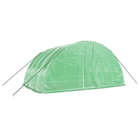 vidaXL Tuinkas met stalen frame 24 m² 6x4x2,85 m groen afbeelding3 - 1