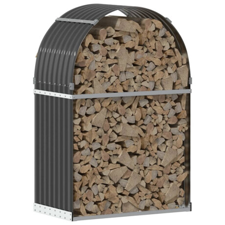 vidaXL Haardhoutopslag 80x45x120 cm gegalvaniseerd staal antraciet afbeelding3 - 1