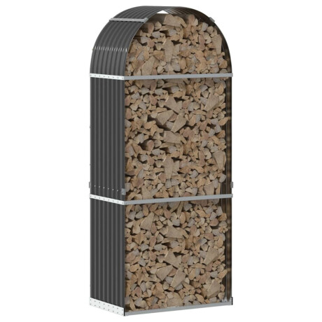 vidaXL Haardhoutopslag 80x45x190 cm gegalvaniseerd staal antraciet afbeelding3 - 1