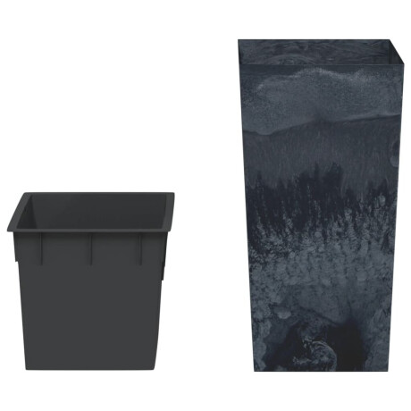vidaXL Plantenbak uitneembare bak beton-look 11/26,5 L PP antraciet afbeelding3 - 1