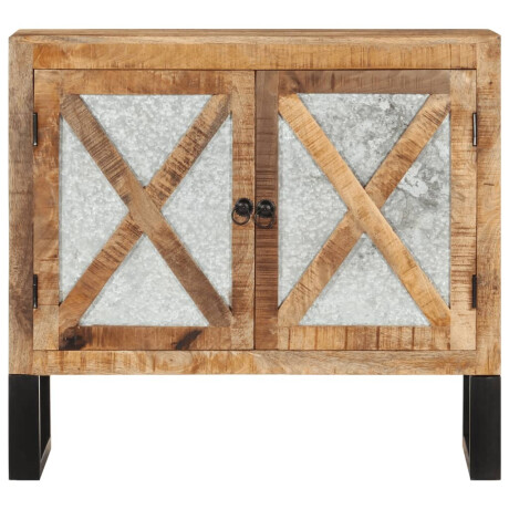 vidaXL Dressoir 80x30x71 cm massief ruw mangohout en metaal afbeelding3 - 1