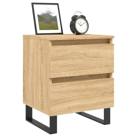 vidaXL Nachtkastjes 2 st 40x35x50 cm sonoma eikenkleurig afbeelding3 - 1