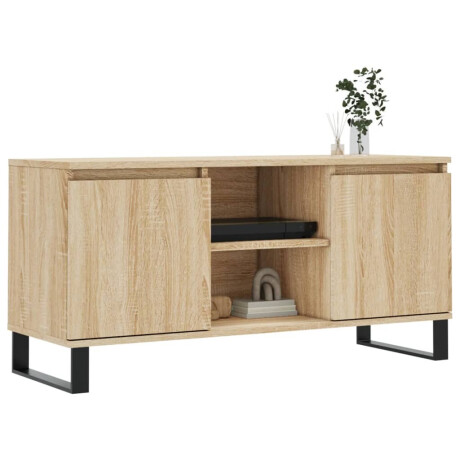 vidaXL Tv-meubel 104x35x50 cm bewerkt hout sonoma eikenkleurig afbeelding3 - 1