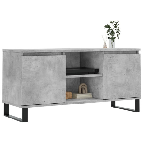 vidaXL Tv-meubel 104x35x50 cm bewerkt hout betongrijs afbeelding3 - 1