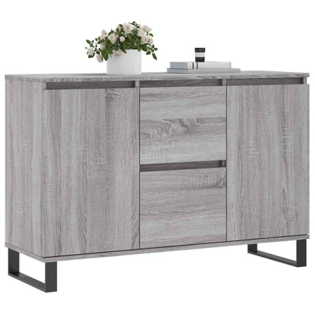 vidaXL Dressoir 101,5x35x70 cm bewerkt hout grijs sonoma eikenkleurig afbeelding3 - 1