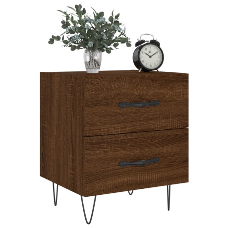 vidaXL Nachtkastje 40x35x47,5 cm bewerkt hout bruin eikenkleur afbeelding3 - 1