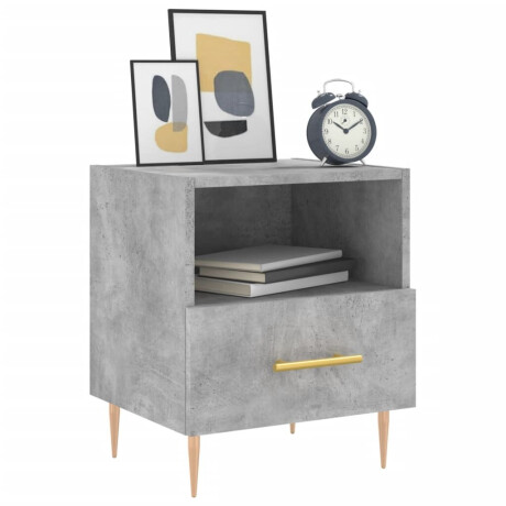 vidaXL Nachtkastjes 2 st 40x35x47,5 cm bewerkt hout betongrijs afbeelding3 - 1