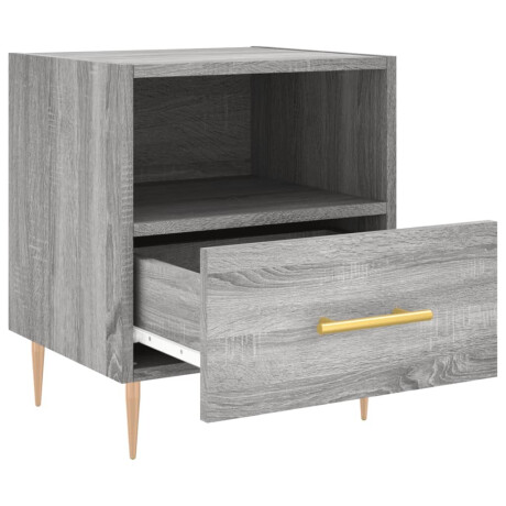 vidaXL Nachtkastje 40x35x47,5 cm bewerkt hout grijs sonoma eikenkleur afbeelding3 - 1