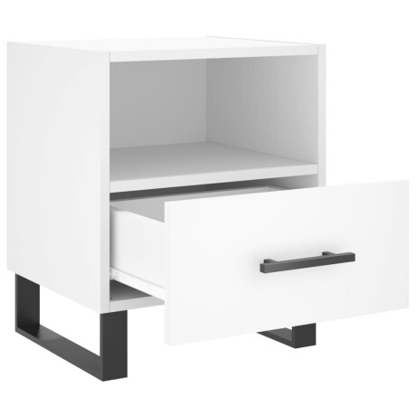 vidaXL Nachtkastje 40x35x47,5 cm bewerkt hout wit afbeelding3 - 1