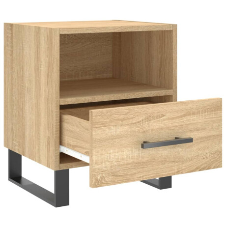 vidaXL Nachtkastje 40x35x47,5 cm bewerkt hout sonoma eikenkleurig afbeelding3 - 1