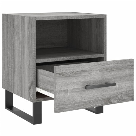 vidaXL Nachtkastje 40x35x47,5 cm bewerkt hout grijs sonoma eikenkleur afbeelding3 - 1