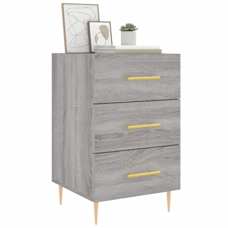 vidaXL Nachtkastje 40x40x66 cm bewerkt hout grijs sonoma eikenkleurig afbeelding3 - 1