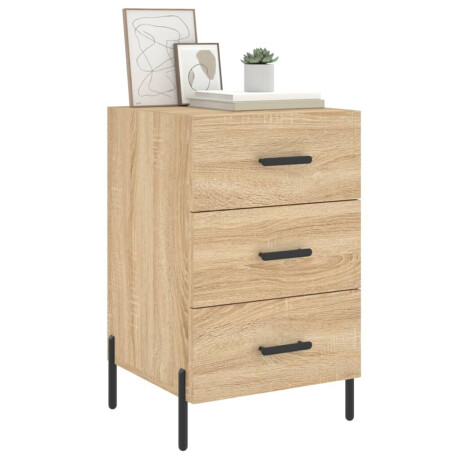 vidaXL Nachtkastje 40x40x66 cm bewerkt hout sonoma eikenkleurig afbeelding3 - 1