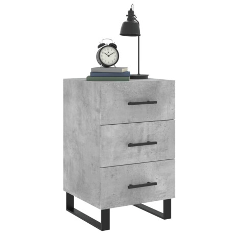 vidaXL Nachtkastje 40x40x66 cm bewerkt hout betongrijs afbeelding3 - 1
